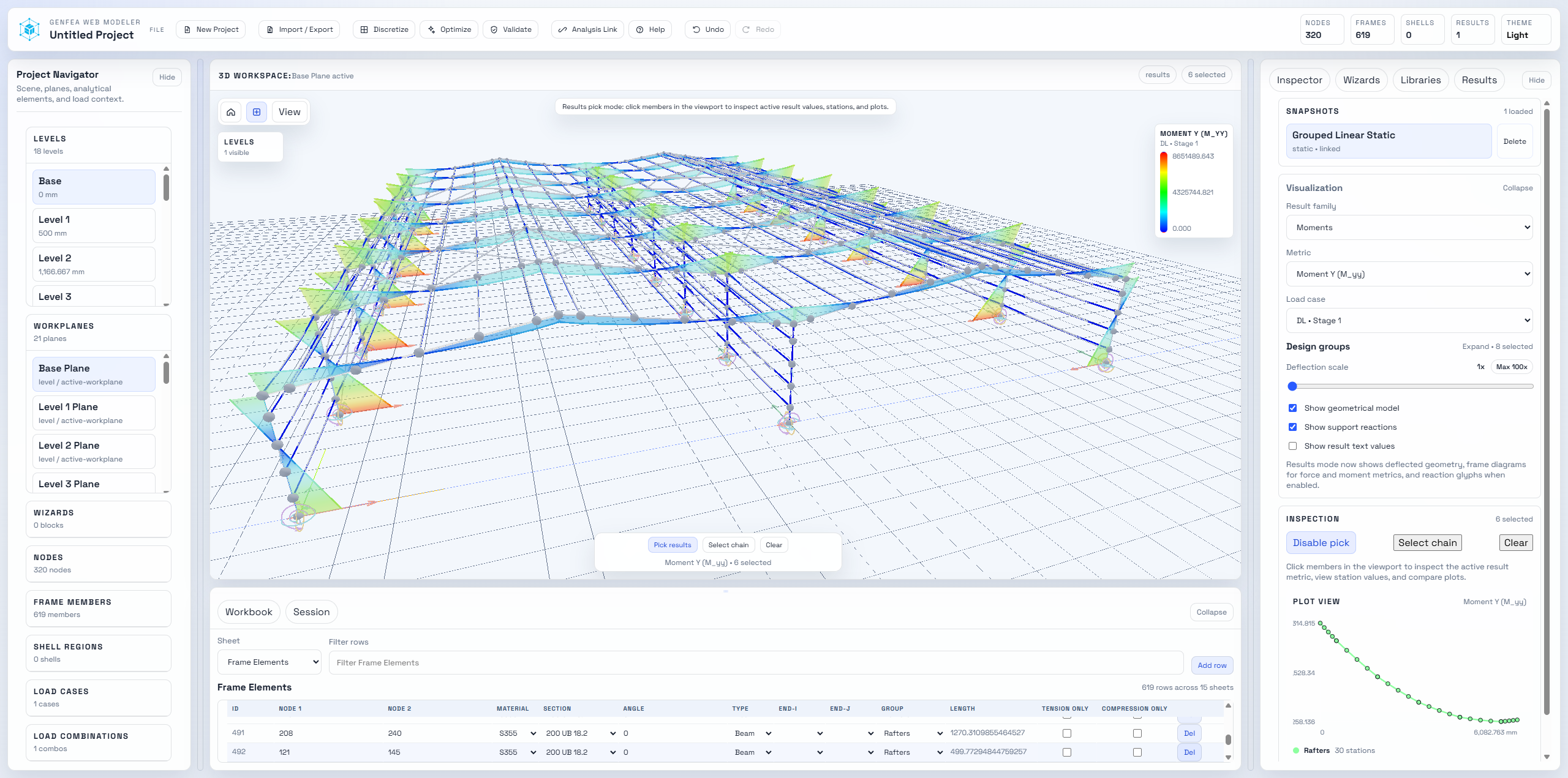 GenFEA Web application screenshot